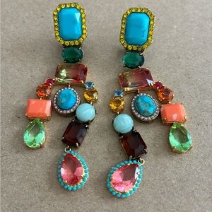 Kurt Geiger Multicolor Gemstone Earrings